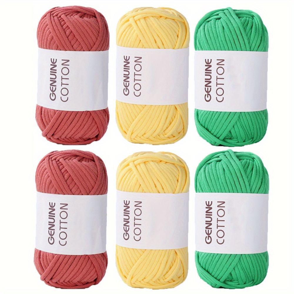 6шт пряжа мягкая смесь хлопка и нейлона простая в использовании пряжа для ручного вязания крючком