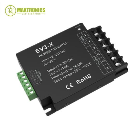 Усилитель сигнала постоянного напряжения DC12V-24V, 1-5 каналов, EV1-X/ EV3-X/ V4-X/ EV5, одноцветный, двухцветный, RGB, RGB+CCT