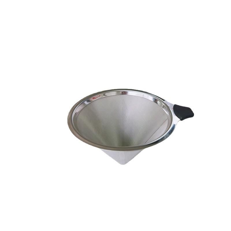 Двухслойная воронка-фильтр для кофе пуровер из нержавеющей стали - Безбумажная капельная