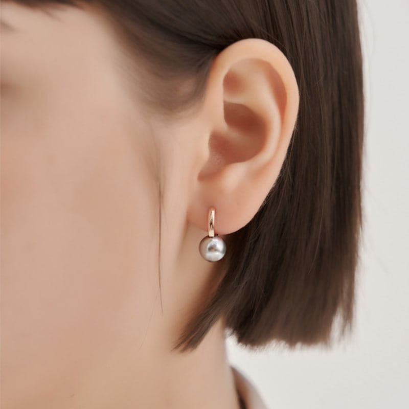 ELLE Jewelry 14K GF Bling Pearl One-Touch Earrings ELGPEE569