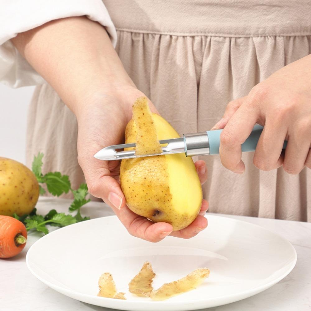 Non-slip Vegetable Fruit Peeler 2 in 1 Peeling Knife Grater Stainless Steel Melon Planer  Carrot