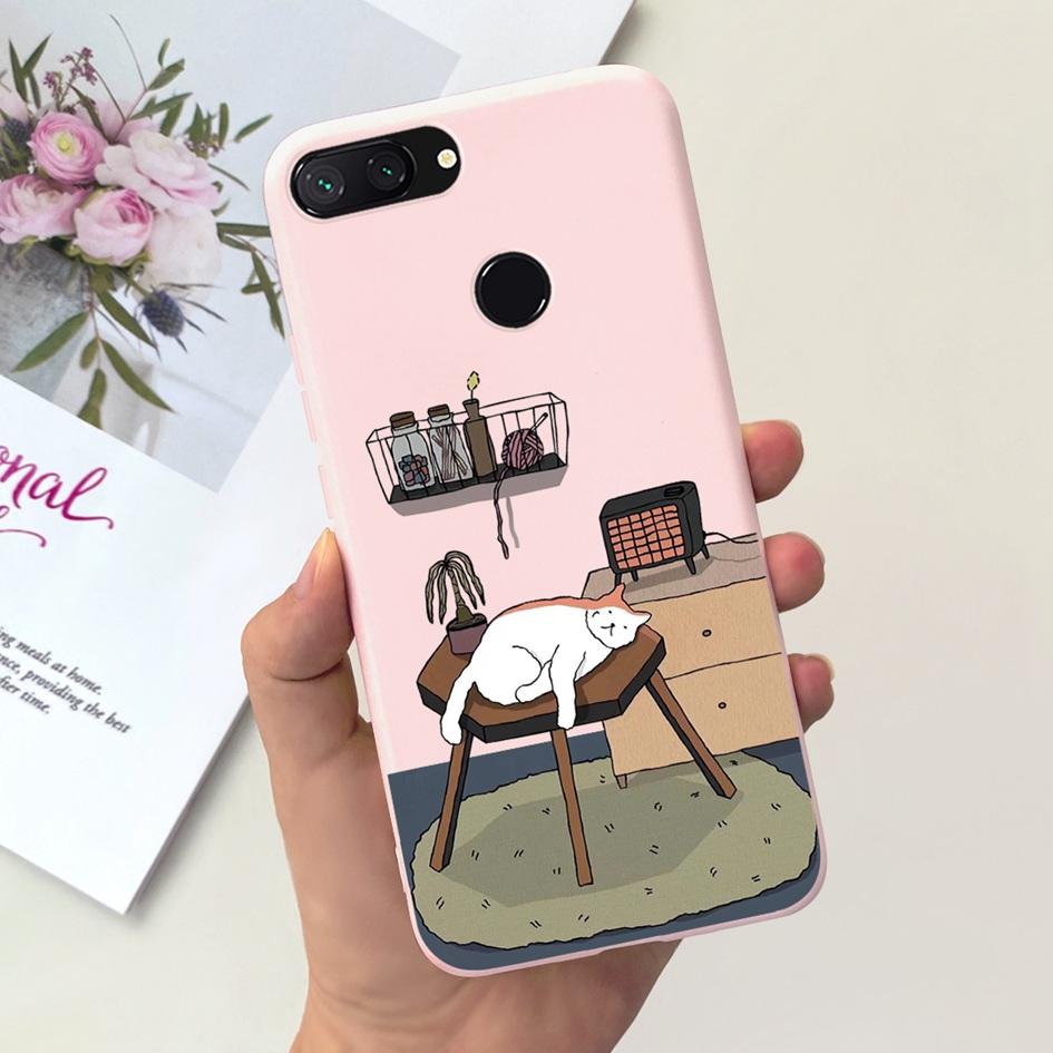 For Xiaomi Mi 8 Lite Case 6.26" Fashion Landscape Girls Bumper Soft Silicone Phone Cover For Xiomi Mi 8 Lite Funda Mi8Lite Pouch