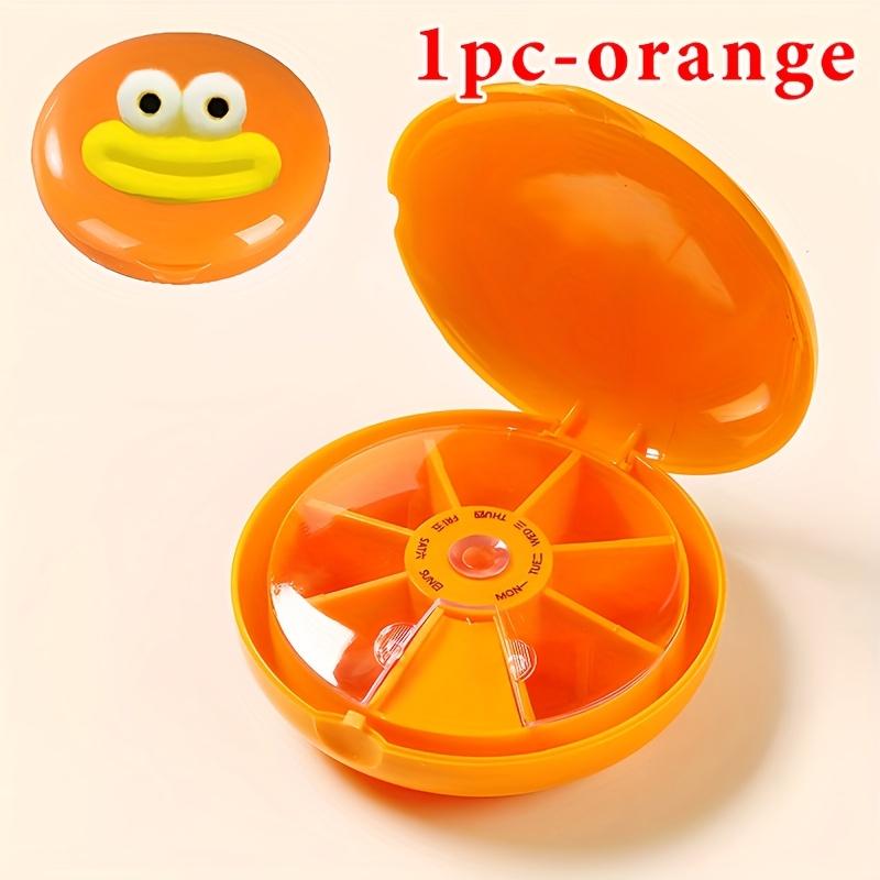 7-Day Portable Capsule Organizer, sealed compartments, cute sausage design, ideal for travel storing pills, jewelry and small items.