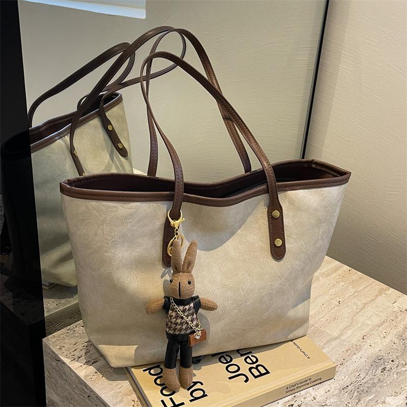 Простая повседневная сумка большой вместимости, женская универсальная сумка высокого класса через плечо, сумка-тоут для поездок на работу