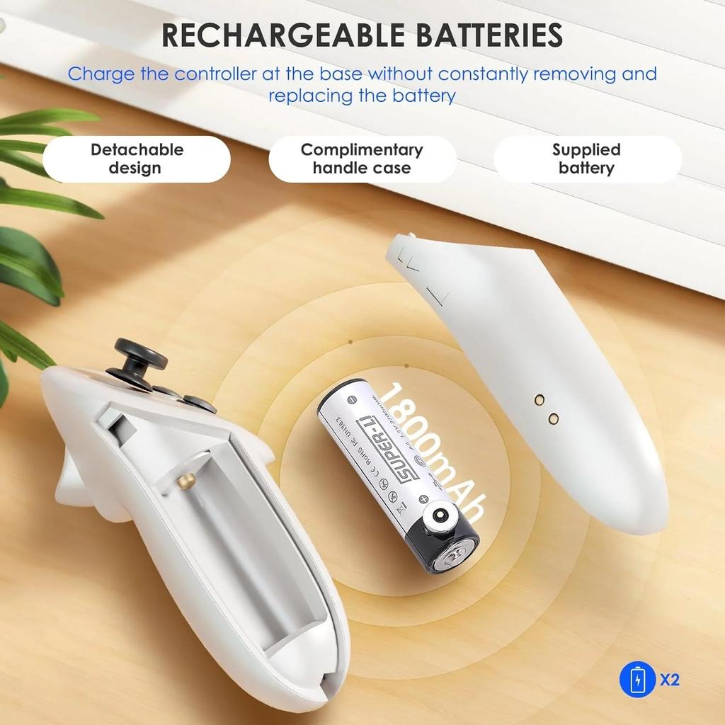 Зарядная база для Meta Quest 3 VR, беспроводная зарядная стойка с RGB-подсветкой, зарядная база, 2 перезаряжаемых аккумулятора для Oculus/Meat Quest 3