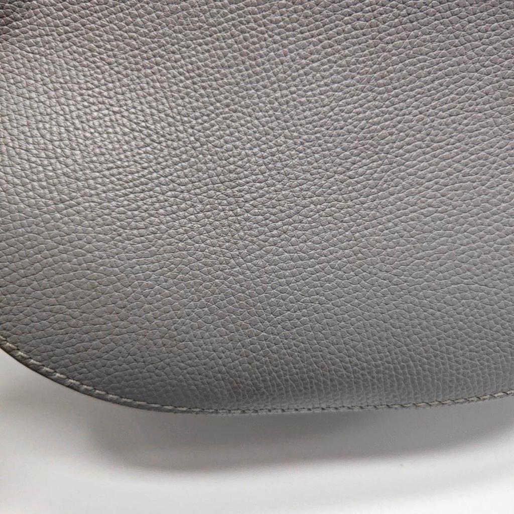 [Pre-Owned] Gate Small Gray Leather Shoulder Bag - Very Good #1XJKNAC