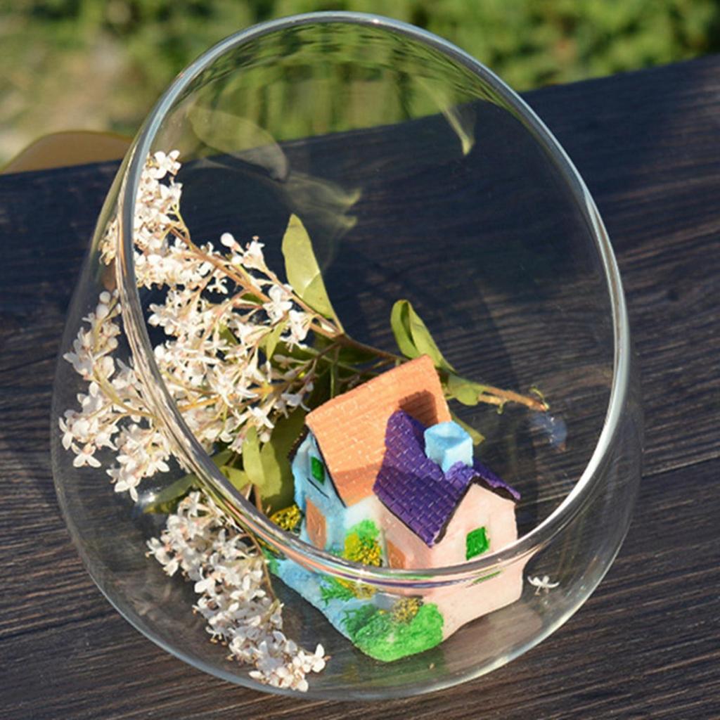 Стеклянная ваза с наклонной головкой, контейнер для микроландшафтного дизайна, стеклянная чаша для террариума, украшение для вечеринки, сада, свадьбы