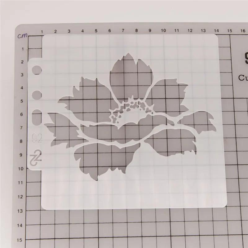 Цветочный полый трафарет для торта, шаблон для аэрографии кофе, сито для сахара с розой, форма для выпечки для украшения края свадебного торта