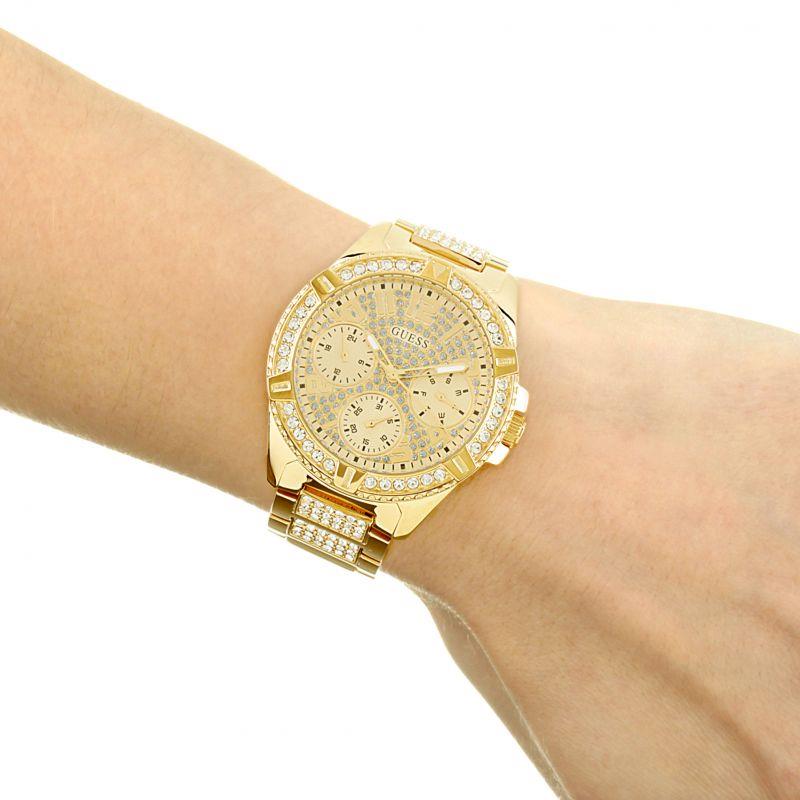 Guess W1156L2 Женские золотые часы с кристаллами
