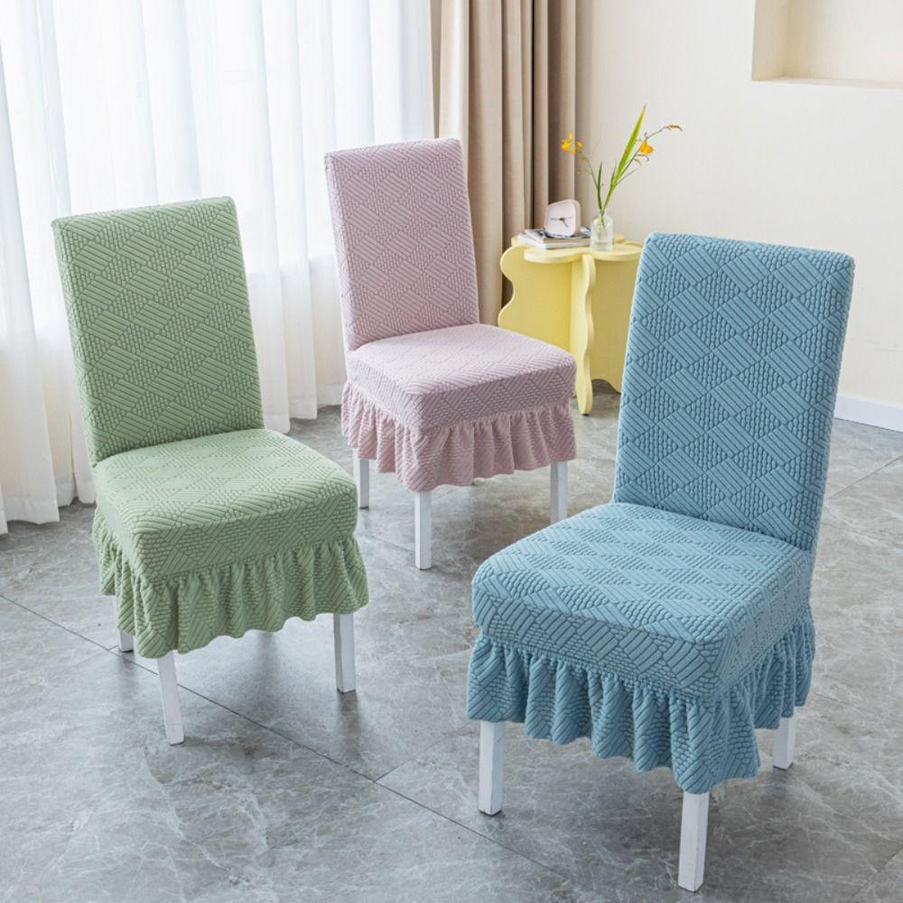 Dacron Hotel Chair Cover Skirt Seat Covers Banquet Decor Kitchen Chair Cover  Household