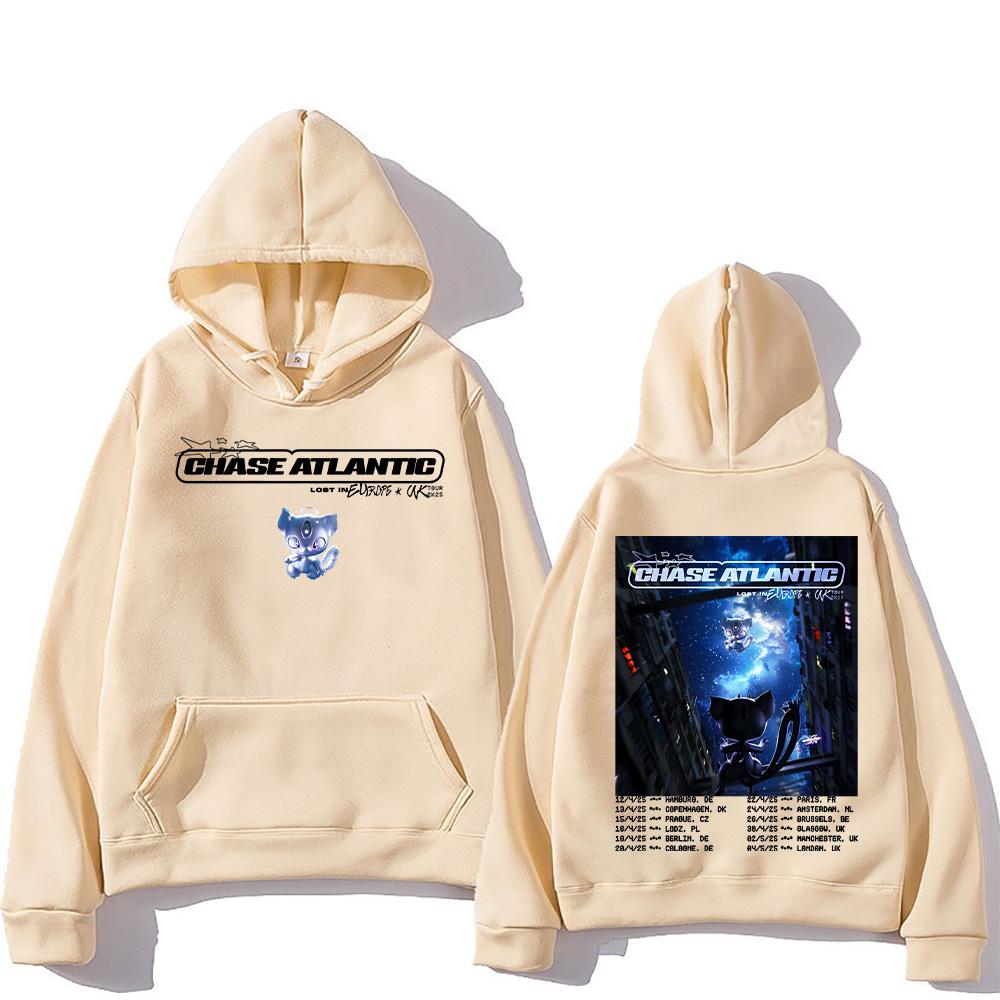 Толстовки Chase Atlantic Lost in Europe and UK Tour с капюшоном Унисекс Поп-свитшот Y2K High Street Пуловеры Новый дизайн Одежда с принтом