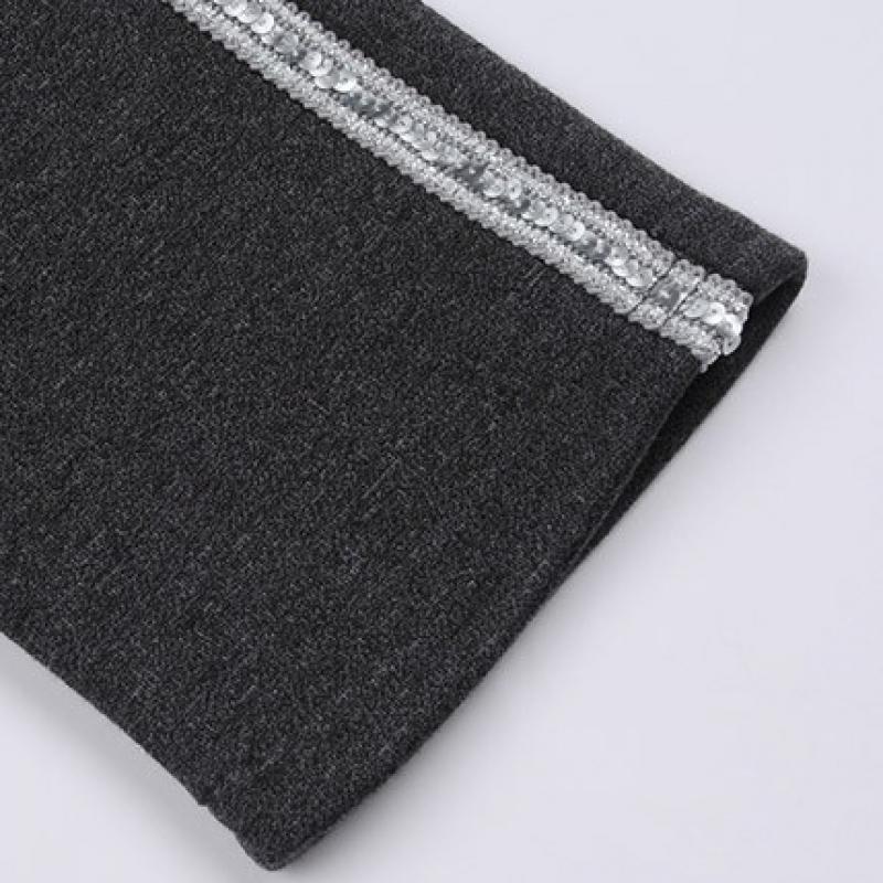 [Renoma Kids] Брюки Renoma Kids для девочек из меха с пайетками, цвет уголь