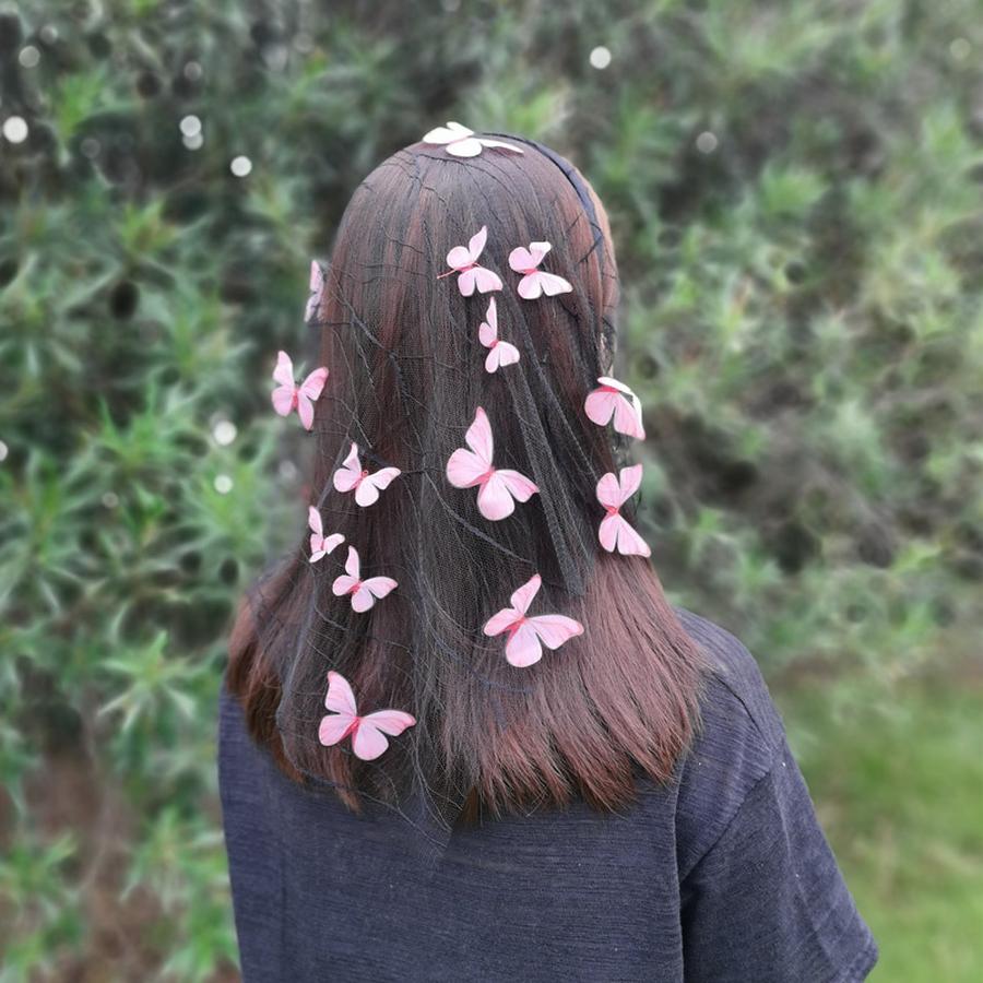 Желание Бабочка 3D Сетчатая Фата, Романтичный Церковный Наряд для Улицы