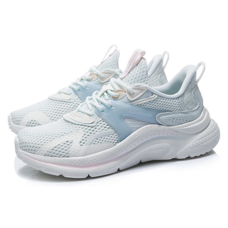 Кроссовки женские Li Ning Flow Cloud с низким верхом, нескользящие, износостойкие, светло-голубые AGLR036-4