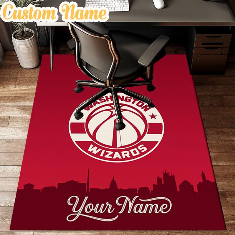 Custom Name Washington basketball Logo Rug Office Rug Chair Mat Non Slip Carpet Rugs for Bedrooms Dining Room Living Room Home Decor gifts