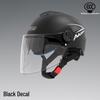 Certified Dual-Lens Electric Motorcycle Helmet for Men and Women - Summer Sun Protection Safety Half Helmet for Scooters