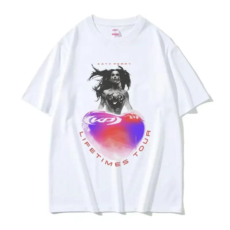 Katy Perry 143 Lifetimes Tour 2025 T Shirts Unisex Wounisex Retro High Quality Fashion Tshirt 100 Cotton Oversized Tshirt Streetwear