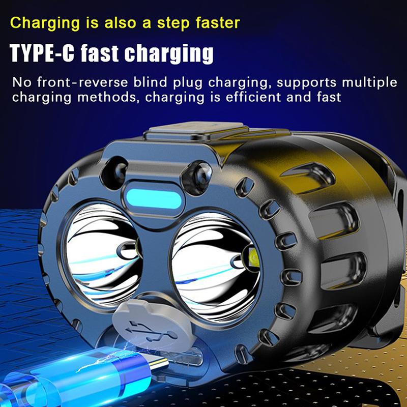 Powerful Led Headlamp Ipx4 Waterproof Emergency Head Flashlight Led Headlamp For Outdoor Fishing Camping Hiking Searchlight