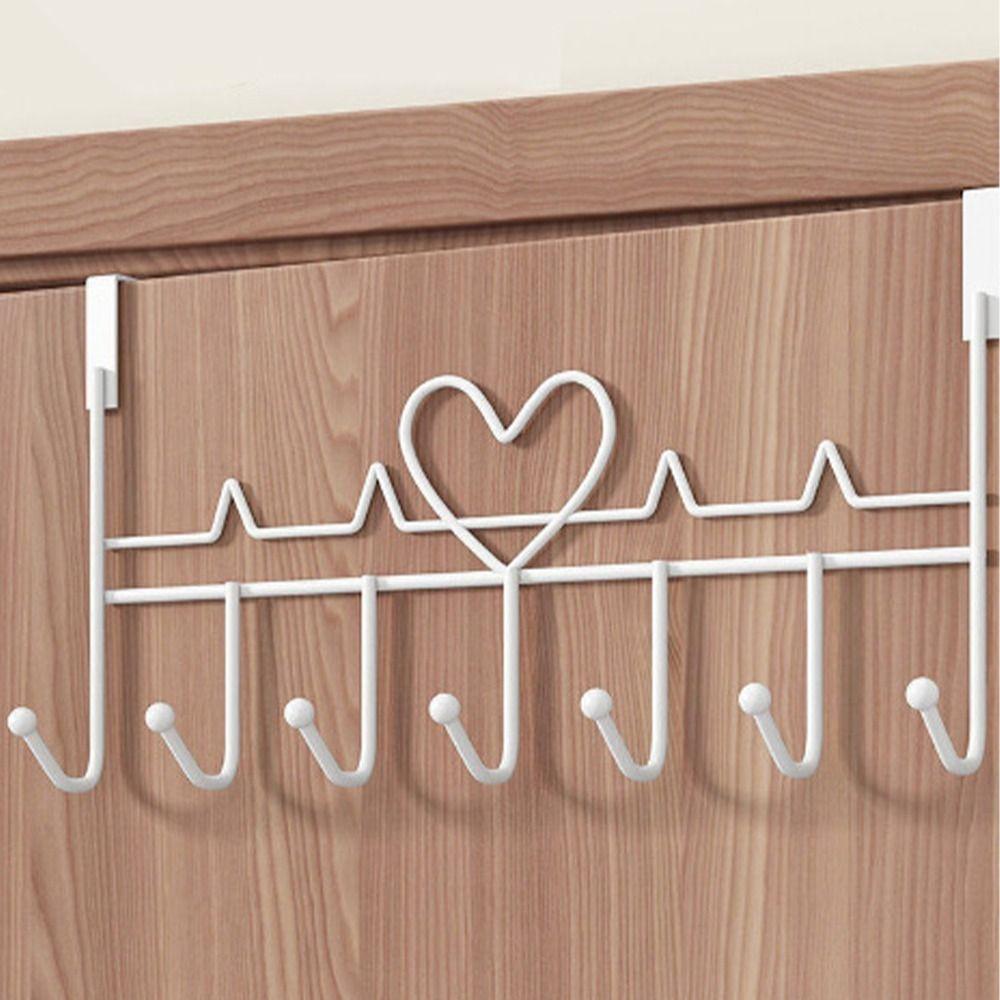 Наддверная вешалка без сверления Металлическая вешалка для одежды Наддверный органайзер Подвесная стойка для хранения Пальто