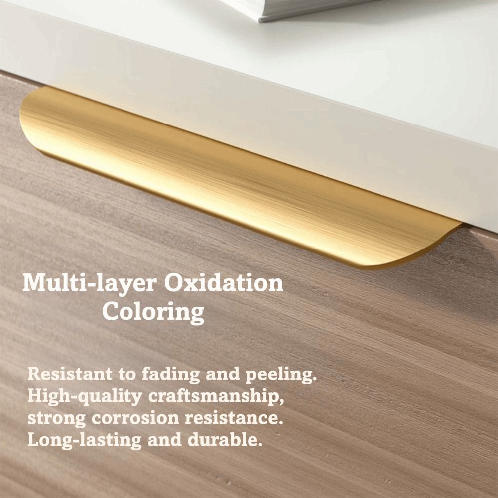 Aluminum Zinc Zinc Alloy Hidden Handles Morandi Color Embedded Wardrobe Handles Wardrobe Door
