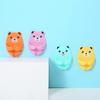 4Pcs Plug Bracket Wall-mounted Punch-free Strong Load-bearing Cute Bear Self-adhesive Wall Hanging Plug Socket Holder Daily Use