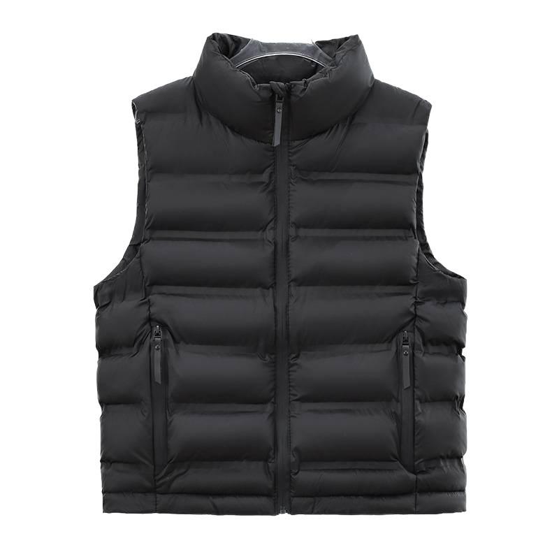 Autumn and winter glue-pressed craft cotton vest, women's stand-up collar sleeveless vest, one piece outside the stall