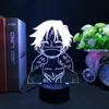 Аниме One Piece Night Light Monkey D. Луффи, 16 цветов, прикроватная лампа, пульт дистанционного управления, 3d лампа, украшение для детской спальни, подарок на день рождения