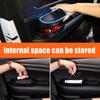 Регулируемый противоусталостный противоскользящий коврик для хранения, искусственная кожа, светодиодный универсальный автомобильный левый подлокотник, поддержка локтя