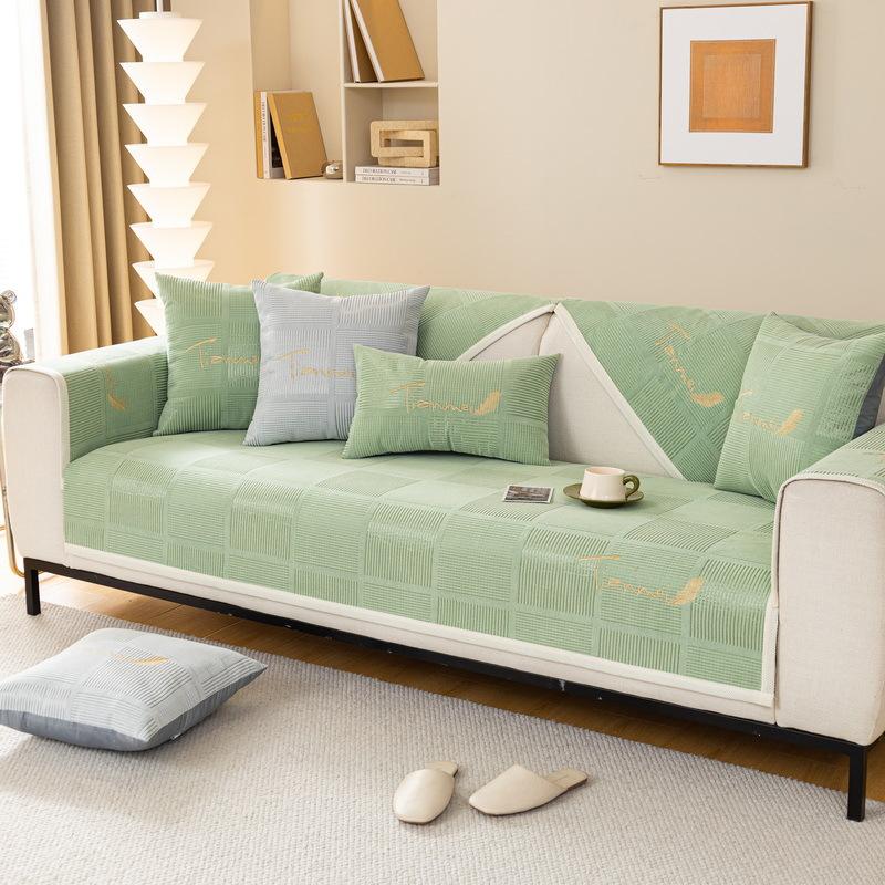 Chenier Sofa Cushion Is Universal In All Seasons, Simple And Modern Non-Slip Seat Cushion, New Embroidered Sofa Cover, Backrest Towel Cover Cloth