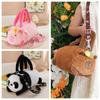 PP Cotton Capybara Bucket Bag Soft Plush Doll Shoulder Bag Phone Bag Panda Crossbody Bag  Daily