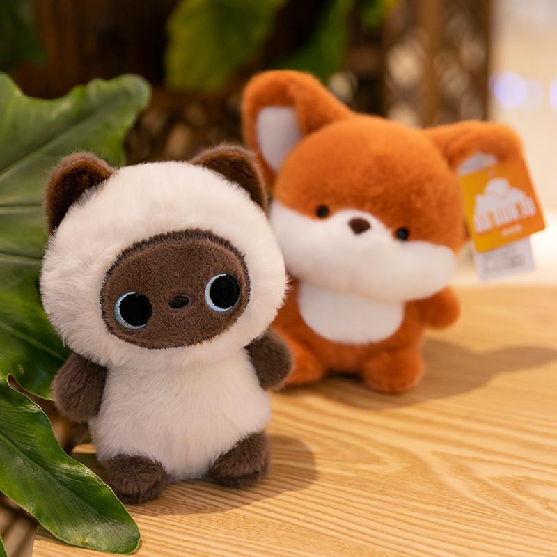 Fox Cute Mini Doll With Plush Pp Cotton Filling Very Suitable Decoration Room