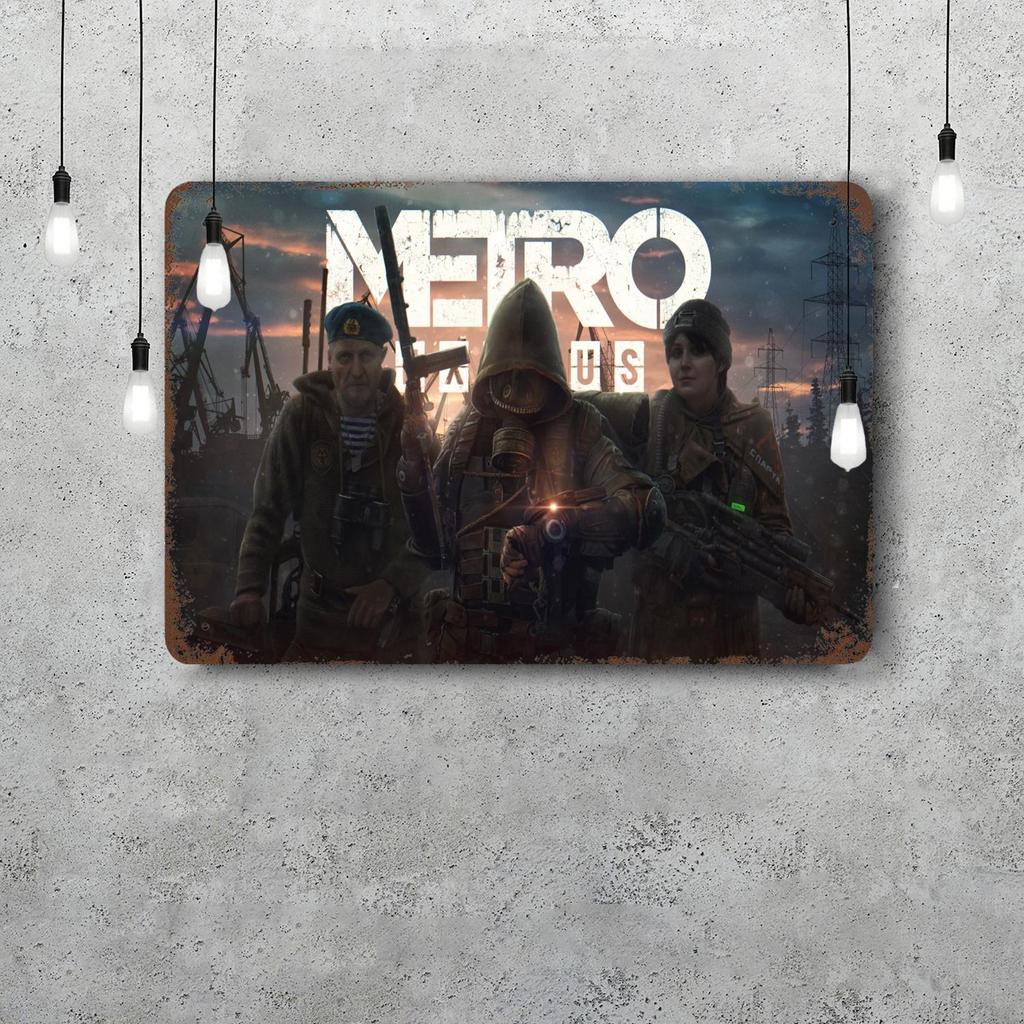 Металлопластины Metro Exodus настенный декор Винтажные жестяные таблички Капитан Металлический плакат Декор для бара паба клуба Настенное украшение