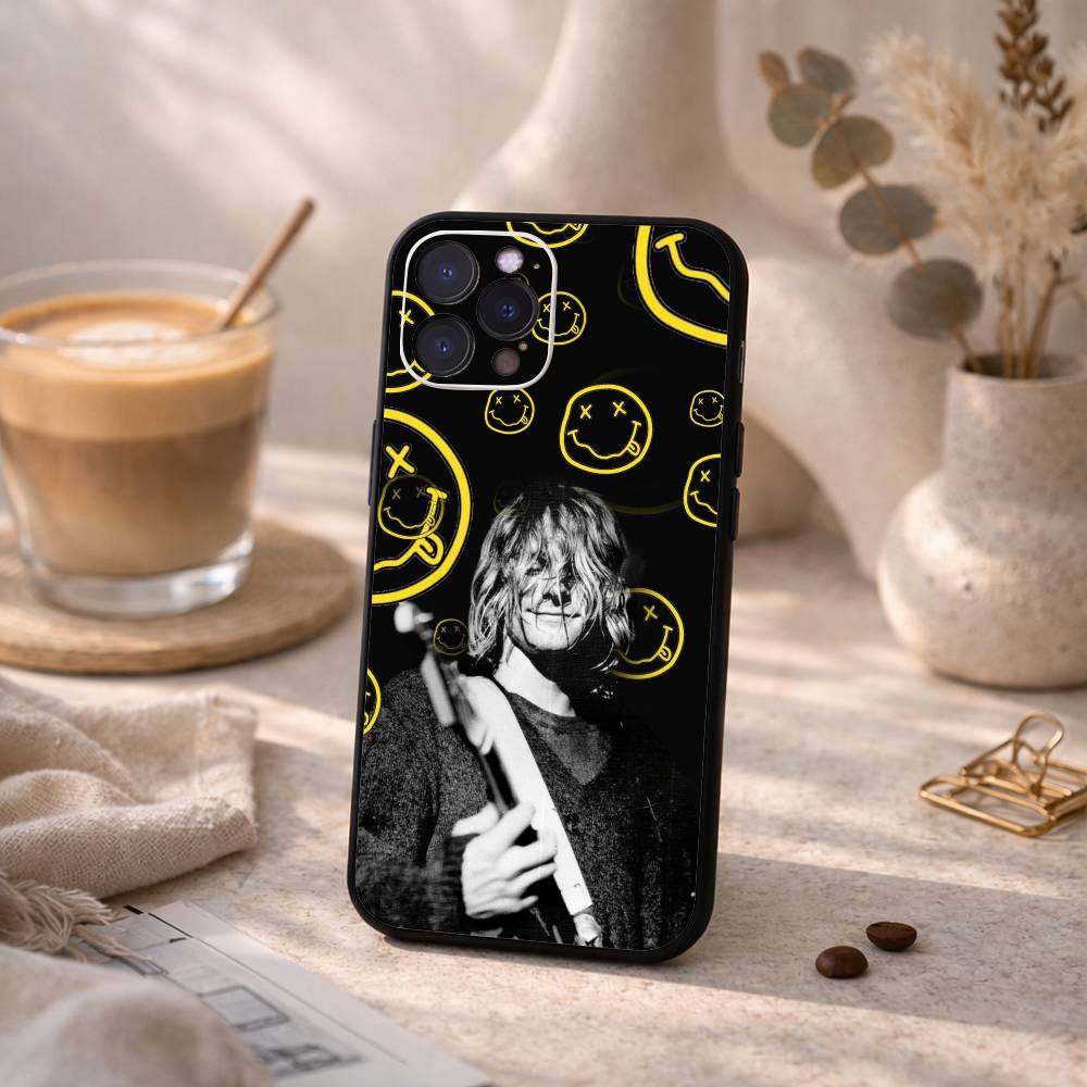 L-Lamentably N-Nirvana R-Rock Band Phone Case For iPhone17,16,15,14,13,12,Plus,Pro Max, 5G Others Soft Black Cover