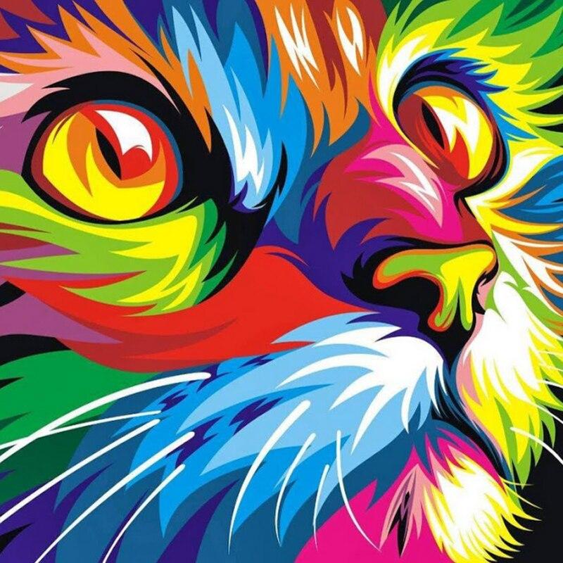 Новый 5D DIY алмазная живопись животные стразы вышивка кошка вышивка крестом полная круглая дрель ручной работы искусство домашний декор подарок