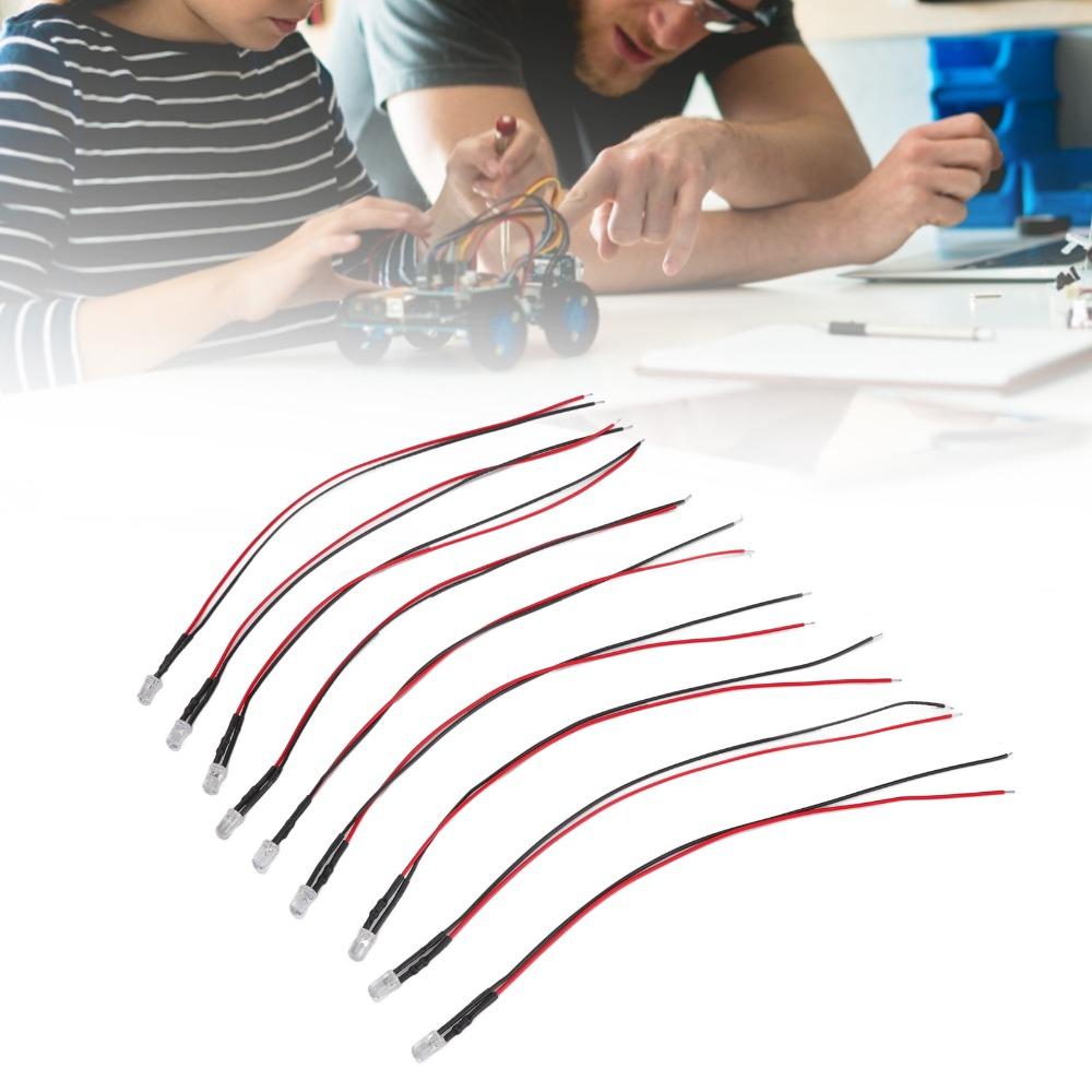 20PCS 5‑12V Light Emitting Diodes 5mm LED Light Diodes Mini LED Diodes Circuit Science Experiment