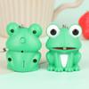 Funny Lovely Green Frog Key Chain With Led Light Sound Keyrings Kids Toy Gift