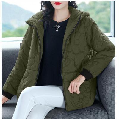 Женская зимняя куртка больших размеров, утолщенная, однотонная, повседневная, с короткими рукавами и капюшоном, на молнии, теплая верхняя одежда