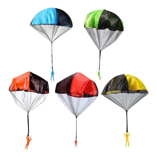 Игрушка-парашют с фигуркой солдатика, не запутывающийся детский парашют для игр на открытом воздухе, способствует развитию координации рук и глаз, легко бросать и ловить, игрушка-парашют