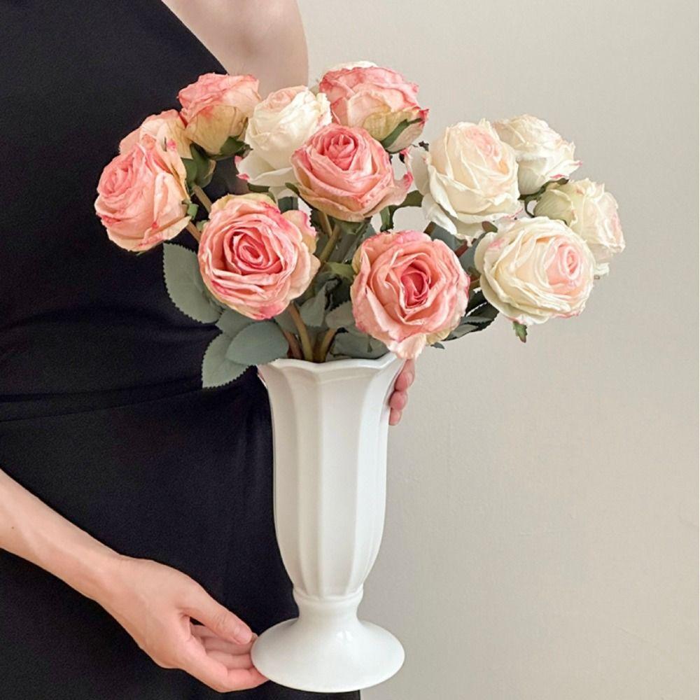 Ретро искусственный букет роз 7 головок искусственные цветы имитация розы цветок свадебный декор вечеринка