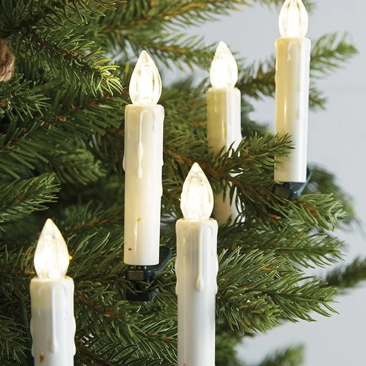3.5" Clip on LED Taper Candle Christmas Light with Remote Control Waterproof & Color Changing ABS Material