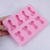 8Holes Durable Penis Shape Silicone Cake Mold For Ice Cookie Jelly Candy Cupcake Decorating