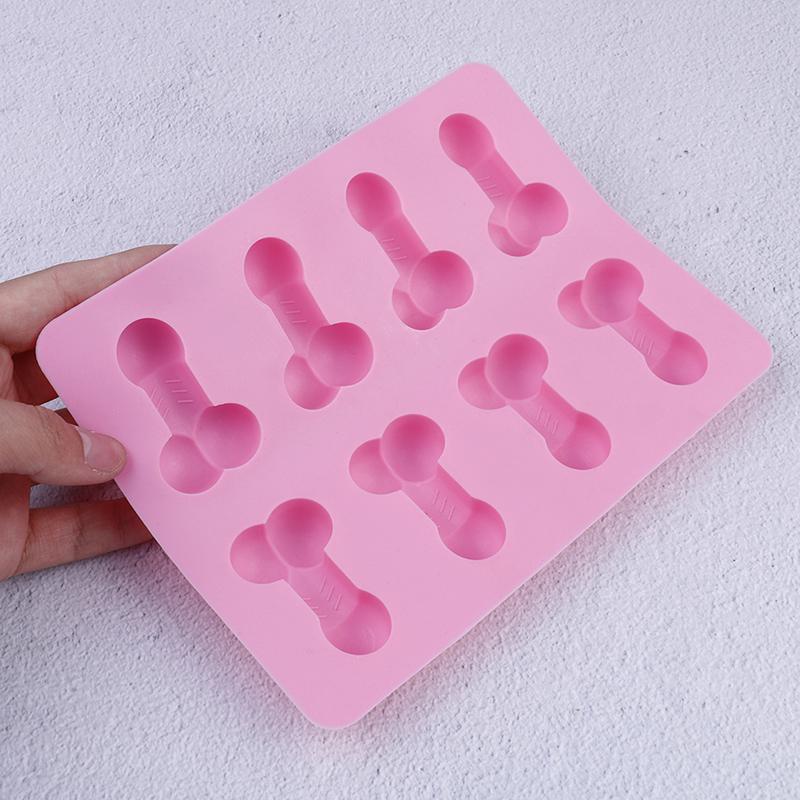 8Holes Penis Shape Silicone Cake Mold For Ice Cookie Jelly Candy Cupcake Decorating