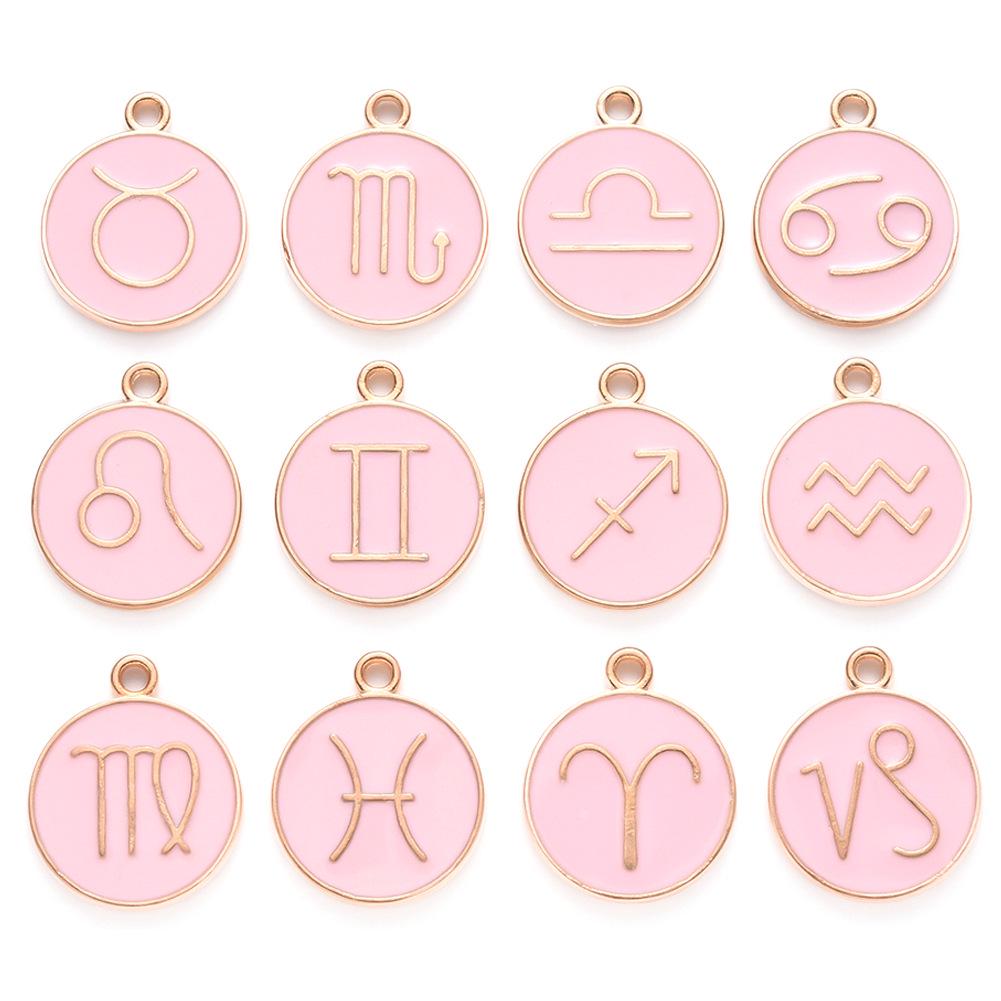 Браслет-шарм и подвески для ожерелья «12 созвездий» из сплава с эмалью