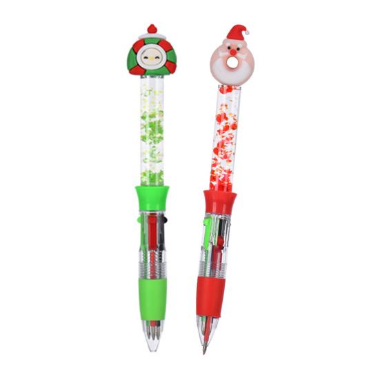 Christmas Theme Multicolored Pen 0.5MM Smooth Writing Retractable Ballpoint Pen for Student Artist Christmas Stocking Fillers Office Supplies
