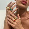 Модные металлические геометрические кристаллические открытые кольца для женщин и мужчин винтажные золотые циркониевые жидкие широкие кольца для вечеринок ювелирные изделия подарки