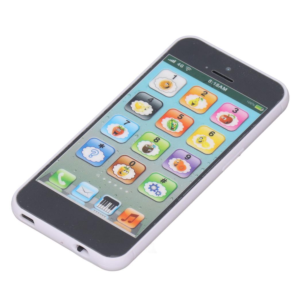 Телефон Обучающая Машина Перезаряжаемая Ранняя Образовательная Моделирующая USB Обучающая Игровая Сотовый Телефон Черный