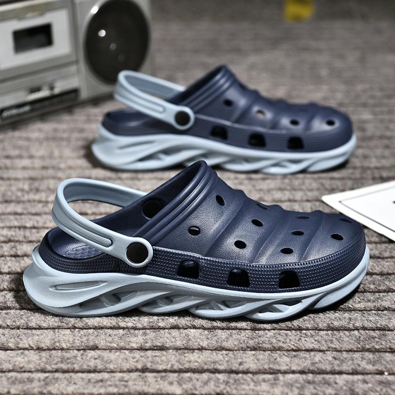 Модная дышащая износостойкая легкая мужская садовая обувь, сандалии, мужские тапочки