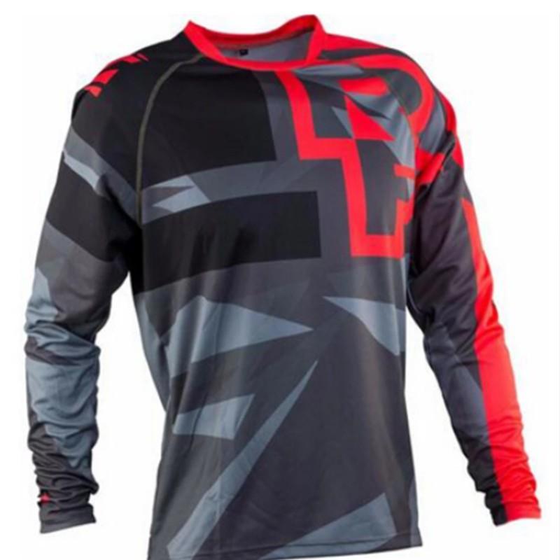 Mens Breathable Long Sleeve Cycling Shirt Outdoor Mountain Bike Jersey Quick Dry Riding Top