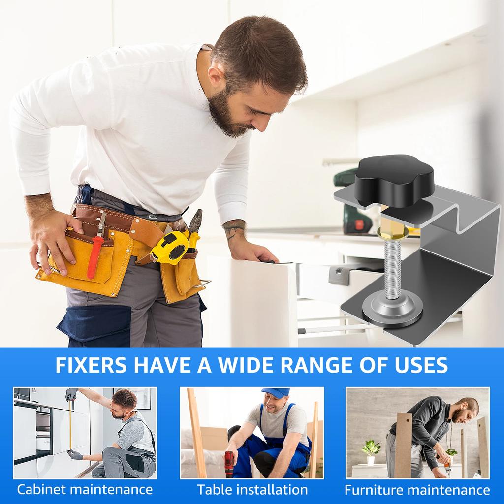 4 шт. С-образный зажим для установки ящика шкафа, двухсторонние зажимы для лицевой рамы шкафа для установки передней панели ящика, рамы шкафа