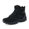 Men'S Winter Snow Boots Waterproof Leather Sports Super Warm Outdoors Camping Anti-Wear Hiking Shoes Fishing Sneakers